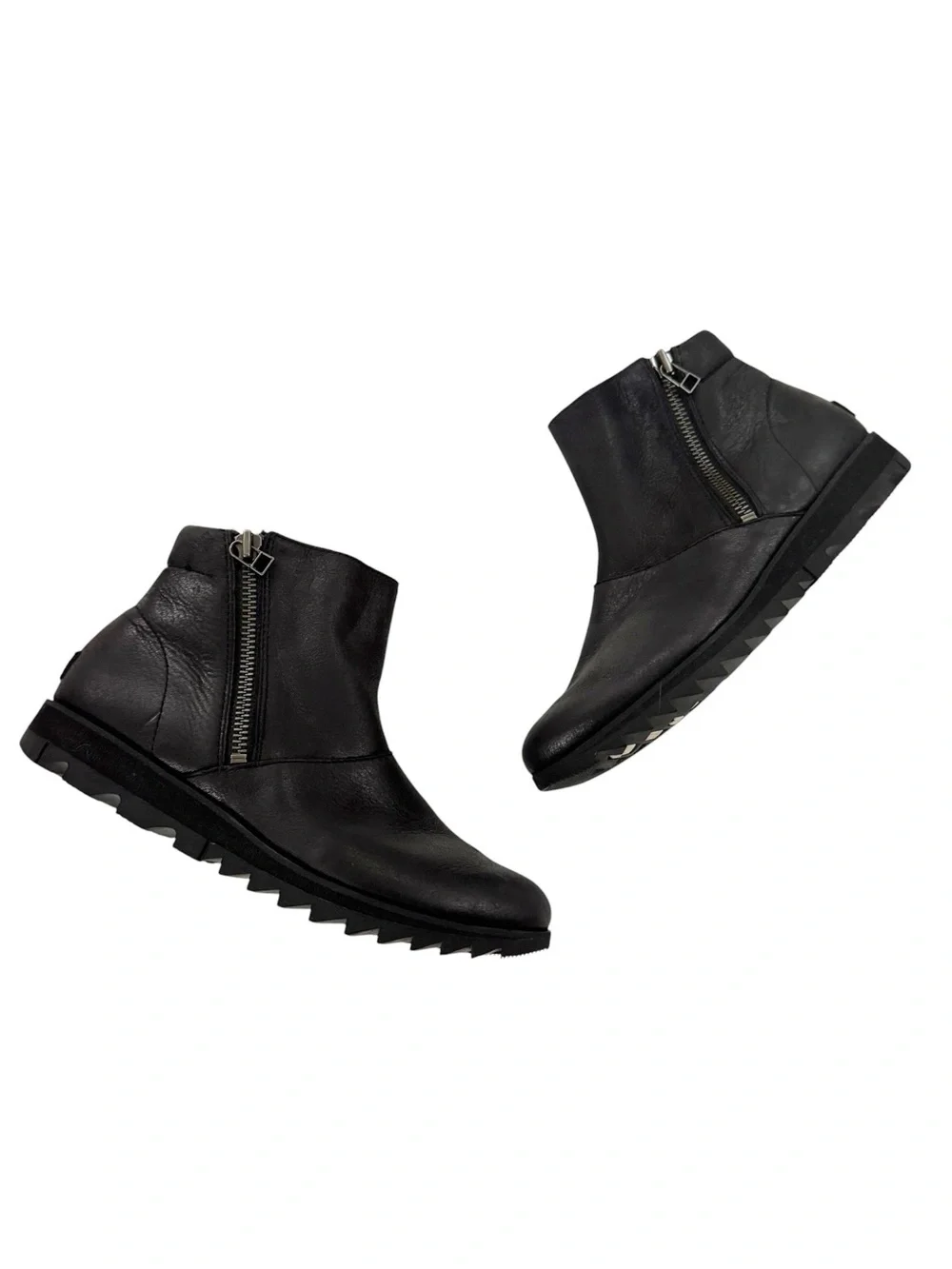 SOREL Harlow Waterproof Leather Bootie Black Size 8